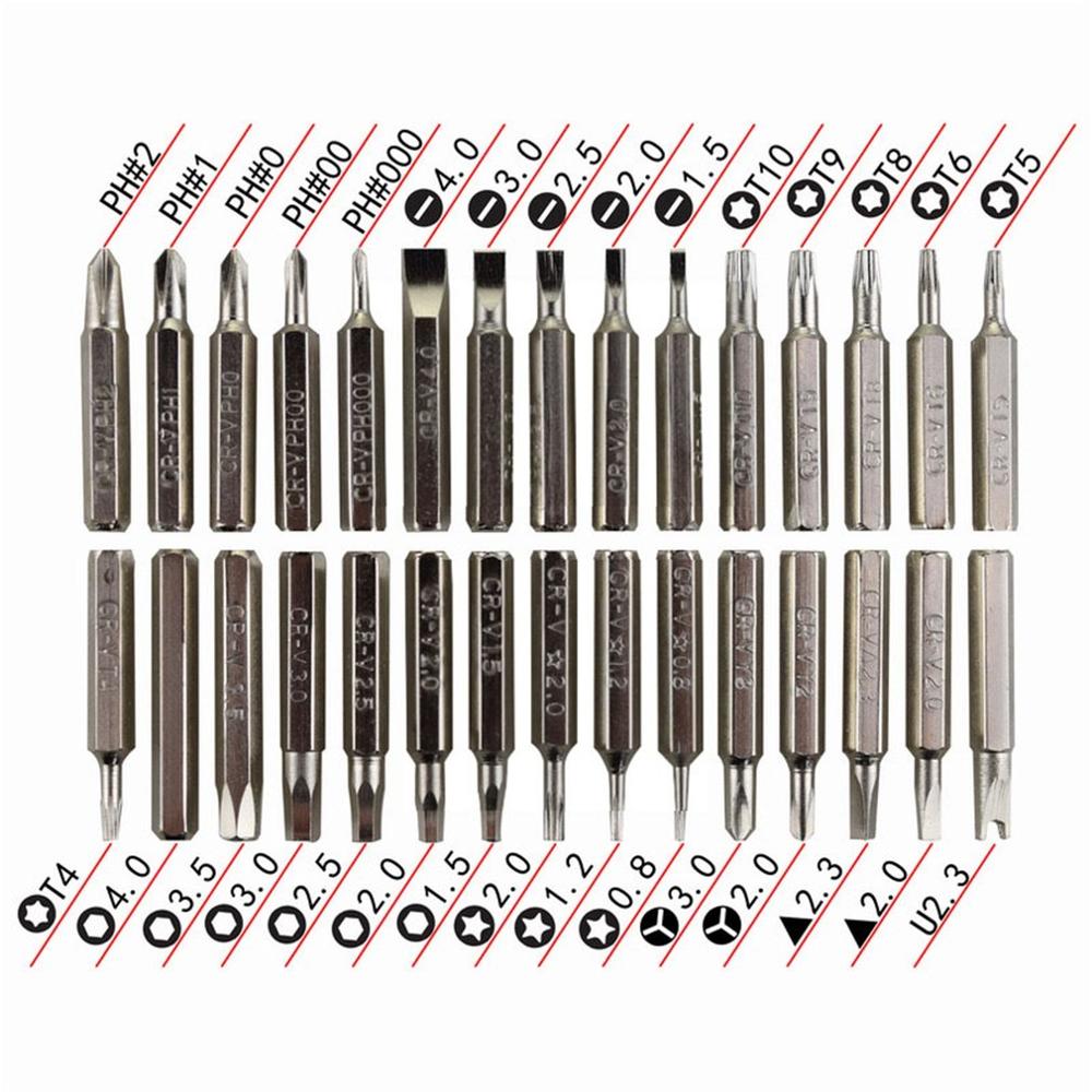 31 In 1 Schroevendraaier Set Schroevendraaier Bit Set Precisie Schroevendraaier Bits Telefoon Reparatie Apparaat Handgereedschap Torx Hex schroevendraaier