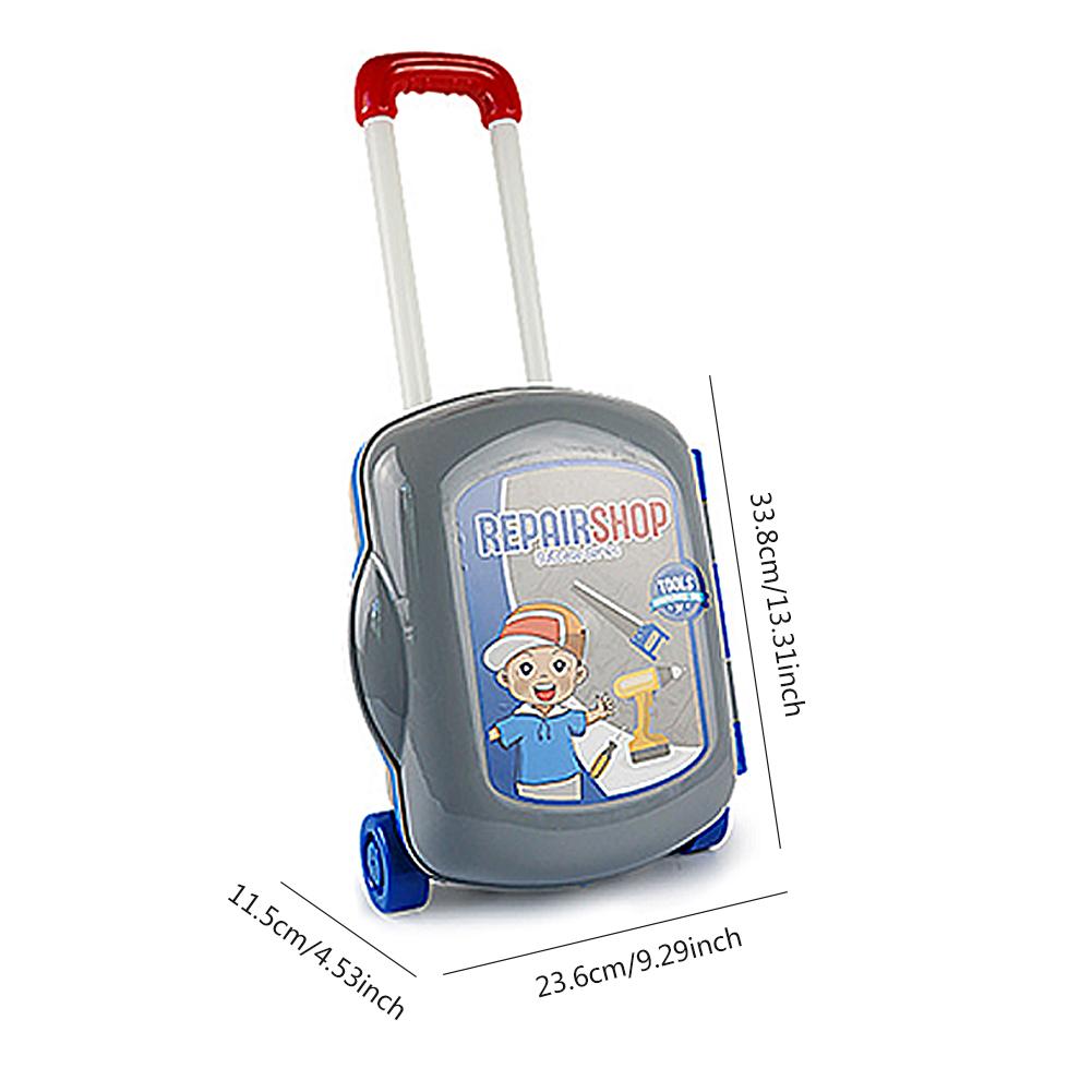 Child Repair Tools Children's Toolbox Baby Simulation Repair Tools Electric Drill Screwdriver Repair Toy House Trolley Case