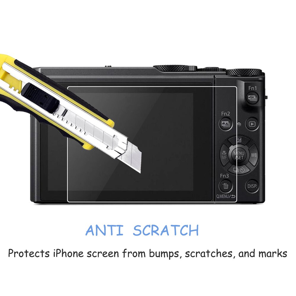 2 uds de vidrio templado 9H para Panasonic Lumix LX10 LX15 FZH1 LX9 ZS70 TZ90 ZS45 TS7 FT7 G6 TZ95 ZS70 TZ90 TS60 TZ80 película protectora
