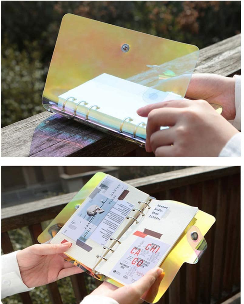 A5/A6 Binder Pockets10Pcs A6 Zipper Pouch Refillable Envelope Pouch Standard 6 Holes Binder Pouches Waterproof