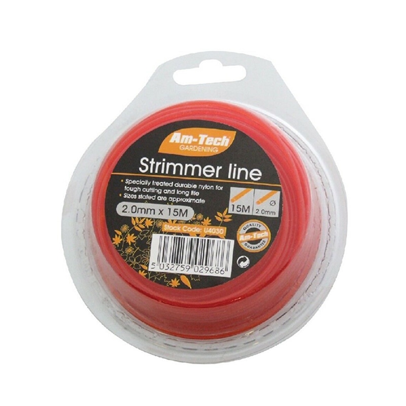 15m * 2mm forte ligne de Strimmer fil de Nylon chaîne ronde moyenne tondeuse électrique recharge votre coupe de Strimmer