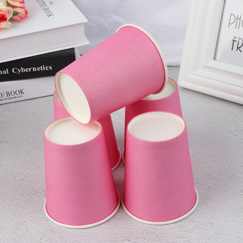 10 Stuks Pure Colour Party Wegwerp Bekers Sap Cup Diy Decoratie Baby Shower Kids Verjaardag Bruiloft Picknick Servies Supply: pink