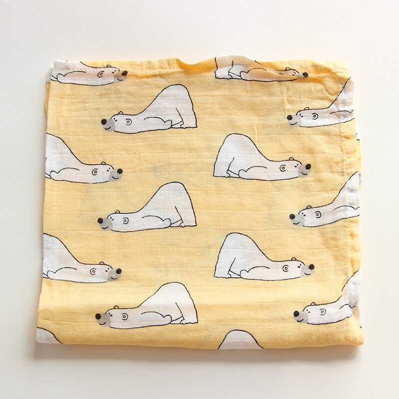 60*60 muslin bomull babyfilt swaddle mjuk tecknad wrap swaddle scarf multifunktion haklappar wrap rapa trasor handduk tillbehör: 7