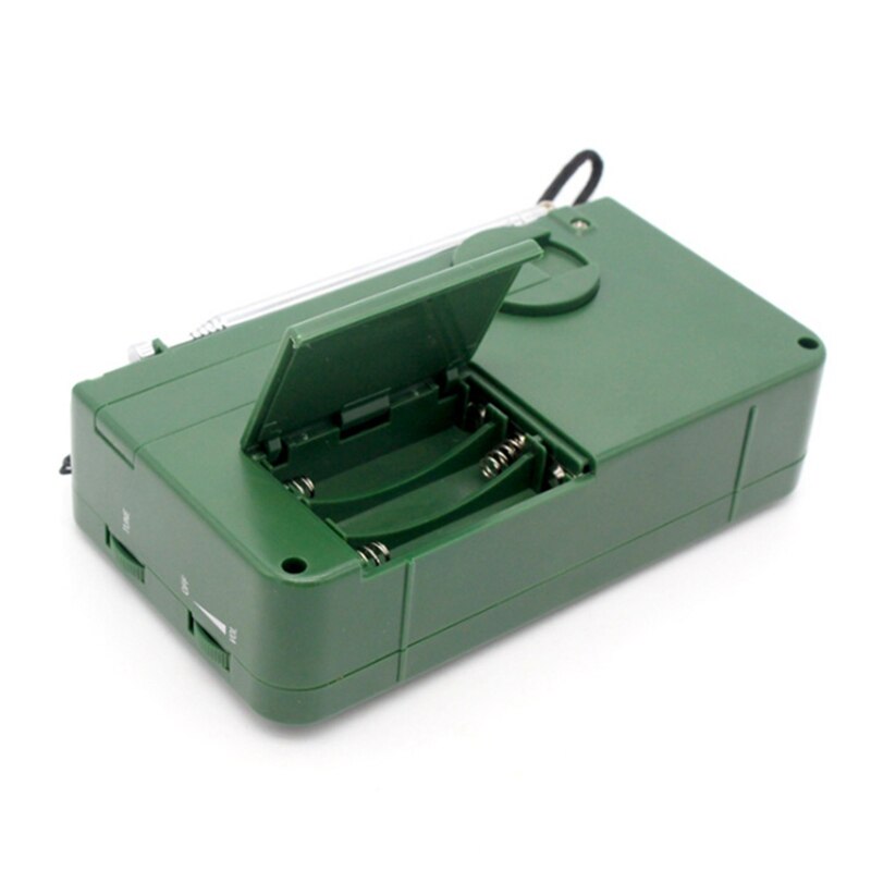 Portatile sono FM Radio dinamo Mano di Emergenza A Manovella Radio Solare con 500MAh di Potere ah CONDOTTO LA Luce di Allarme di sos per il Campeggio all'aperto