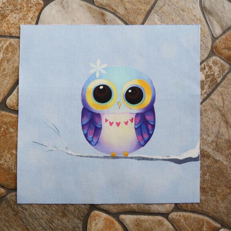 20*20cm Lovely Owl Pattern Patchwork Cotton Fabric Scrapbooking Cloth For Handmade