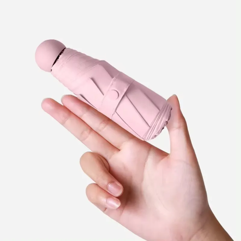 6-Ribs Sun Umbrella Portable Mini Umbrella Sun Protection Capsule Umbrella Parasol with Box UV Folding Pocket