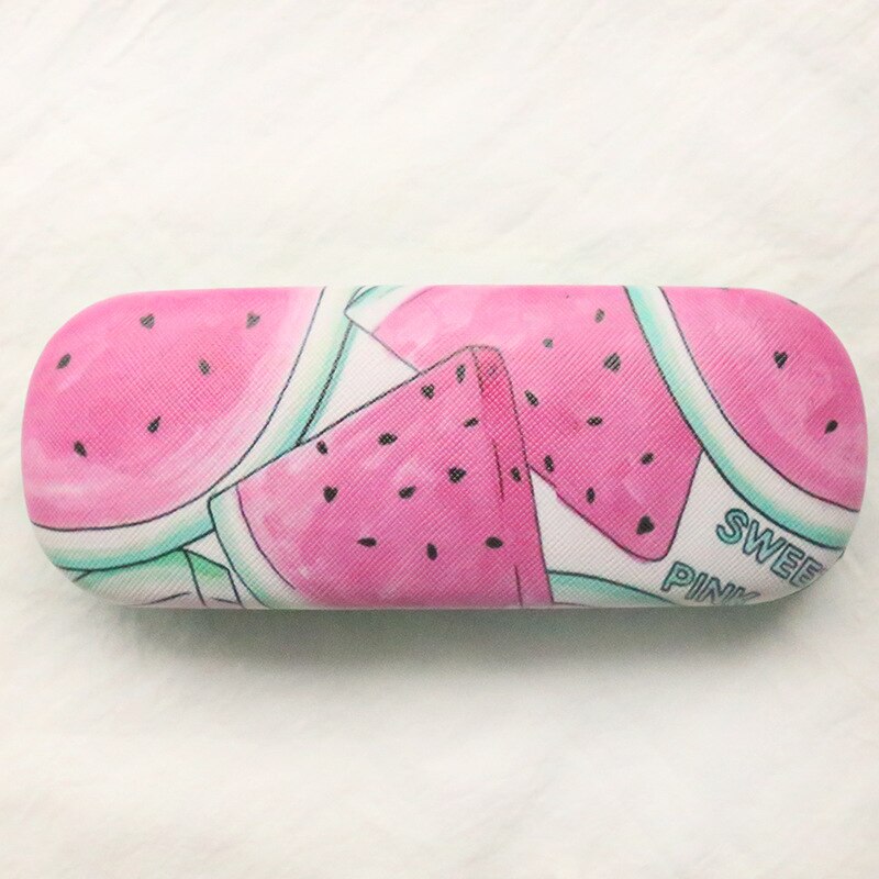 Eyeglasses Case Hard Spectacle Box Cases Pouch Portable Kids Myopia Glasses Case 16*6 Cm Waterproof Sunglasses Cover Box: Watermelon