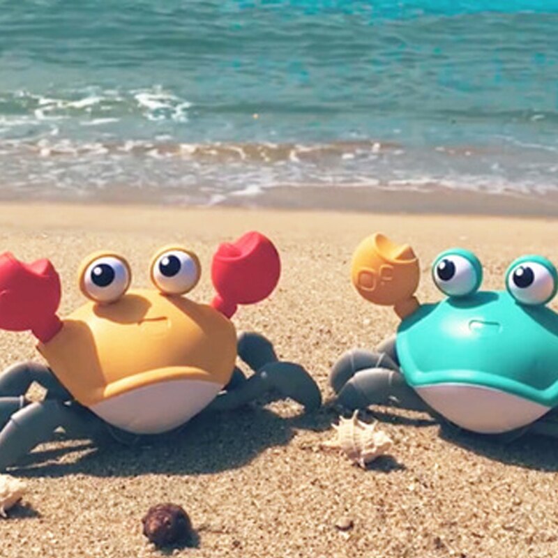 Babybadspeelgoed 14 x 23cm schattige cartoon uurwerk krab model speelgoed baby water klassieke strand speelgoed bad water leuk speelgoed voor kinderen