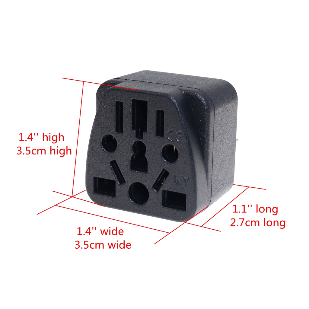 Universal Brazil Plug Adapter 3 Pin EU Euro AU US UK To Brazil Travel Adapter Electric Power Cord Charger Socket Outlet