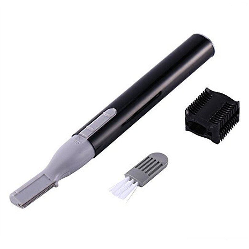 1 Pcs Wenkbrauw Trimmer Scheerapparaat Vrouwen Elektrische Haar Remover Wenkbrauw Shaper Pen Draagbare Facial Haar Scheermes Voor Neus Wenkbrauw haar: black
