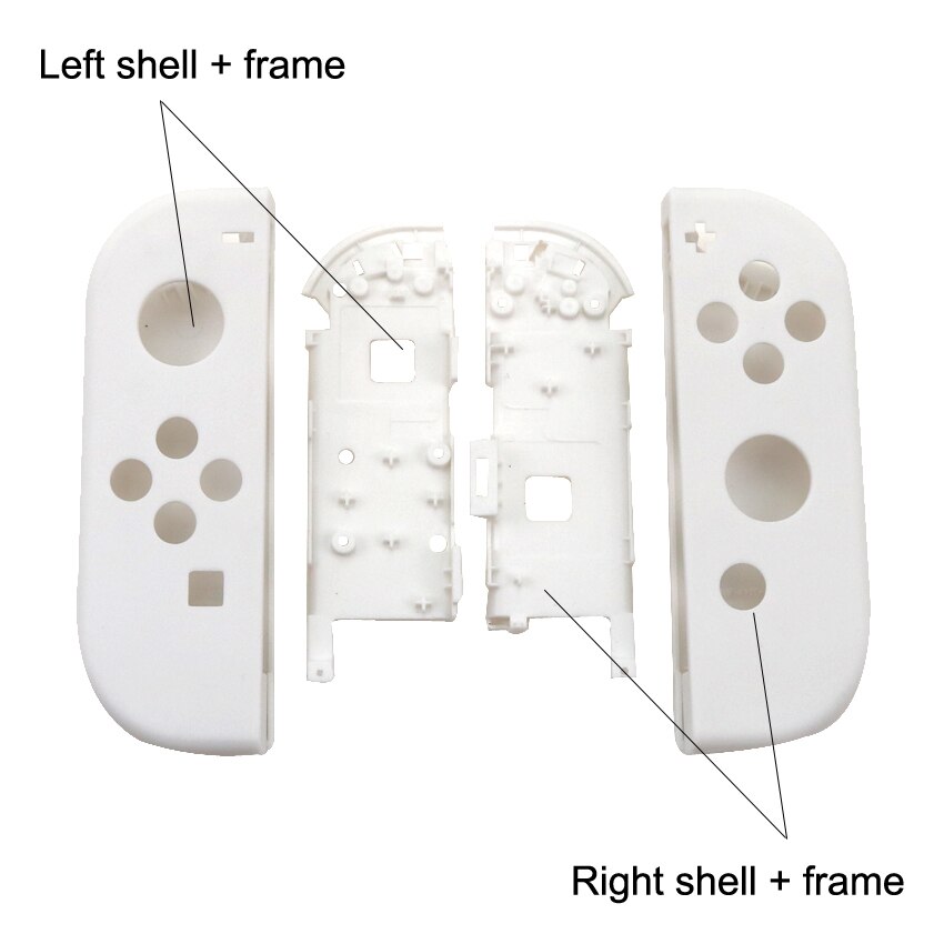 Yuxi plástico branco esquerda direita habitação escudo capa substituição para nintend switch ns nx joy con joycon controlador caso protetor