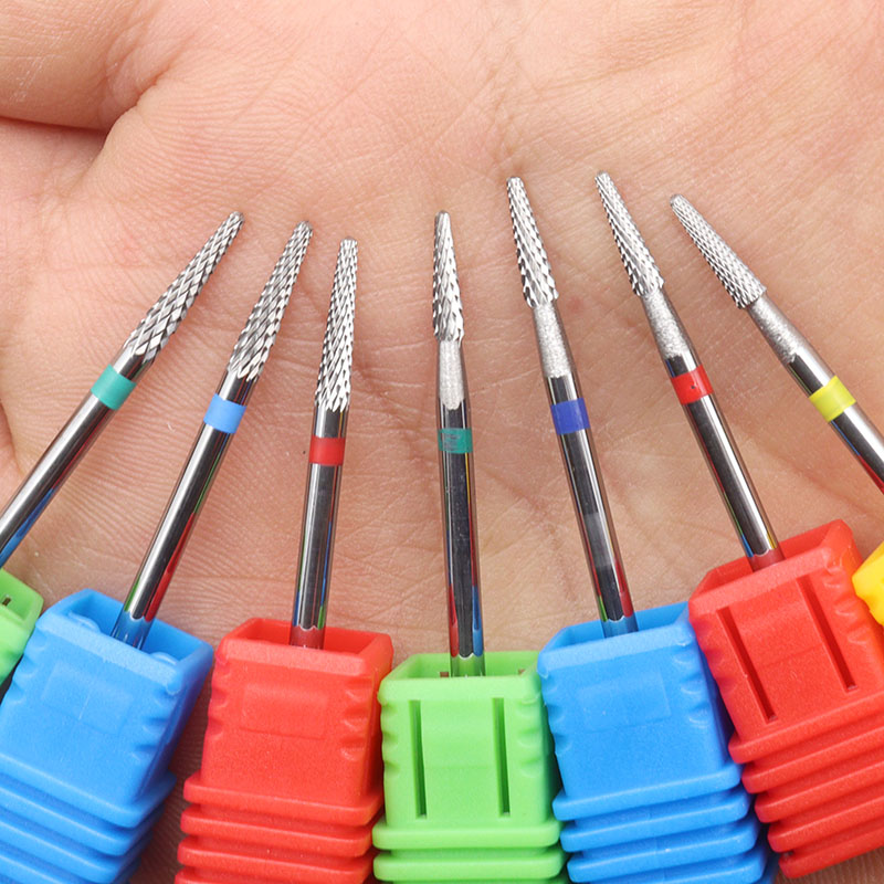 Fresa para manicura, brocas de cerámica para uñas, fresa de carburo para pedicura, limas para uñas, cortador de manicura, herramienta artística para uñas