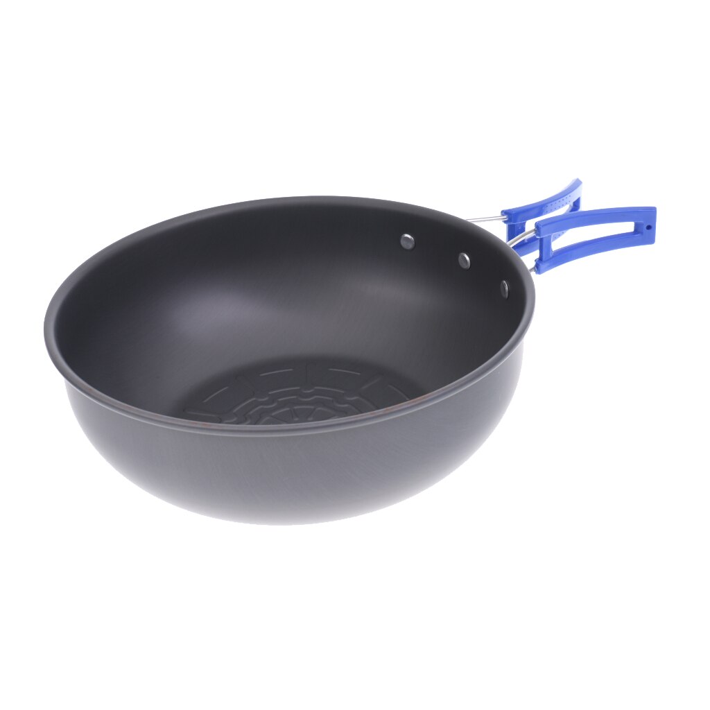 Portable Aluminium Outdoor Camping Cooking Frying Pan With Folding Handle