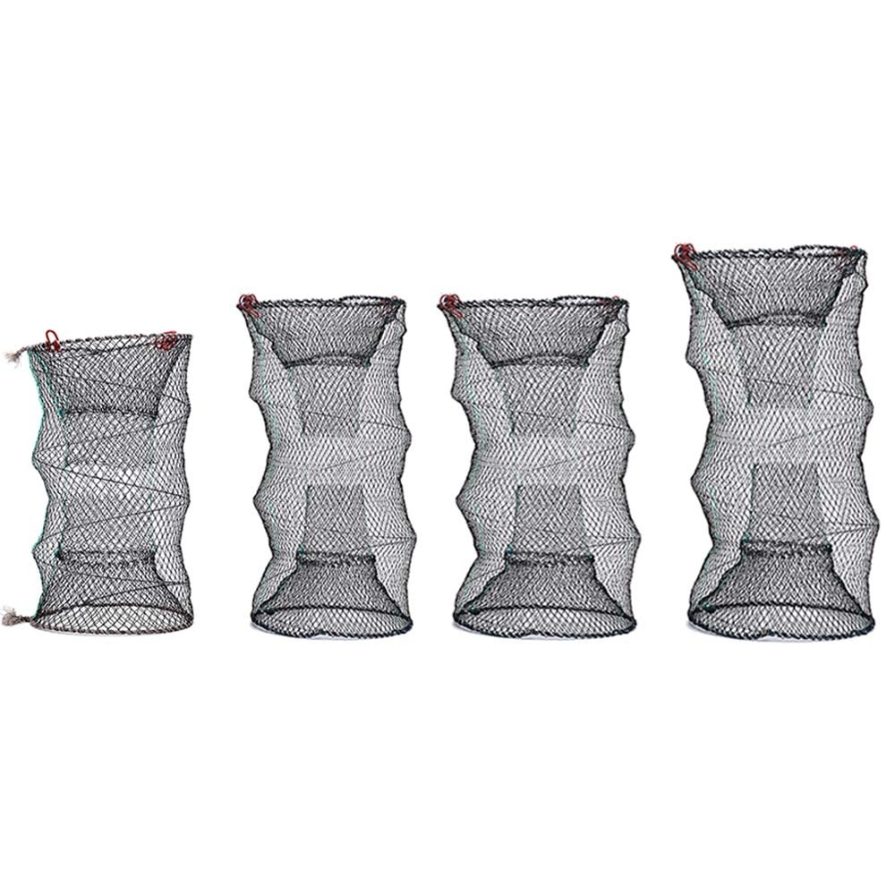 Galvanized Nylon Fishing Net Fish Crab Crayfish Lobster Catcher Pot Automatic Trap Collapsible Trap Cast Keep Net Umbrella Cage