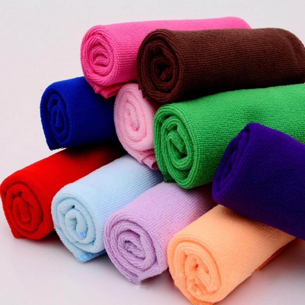 5Pcs Small Towel Soft Microfiber Towel great absorbent bathroom kitchen Cleaning face skin body washing use 25*25cm dishcloth