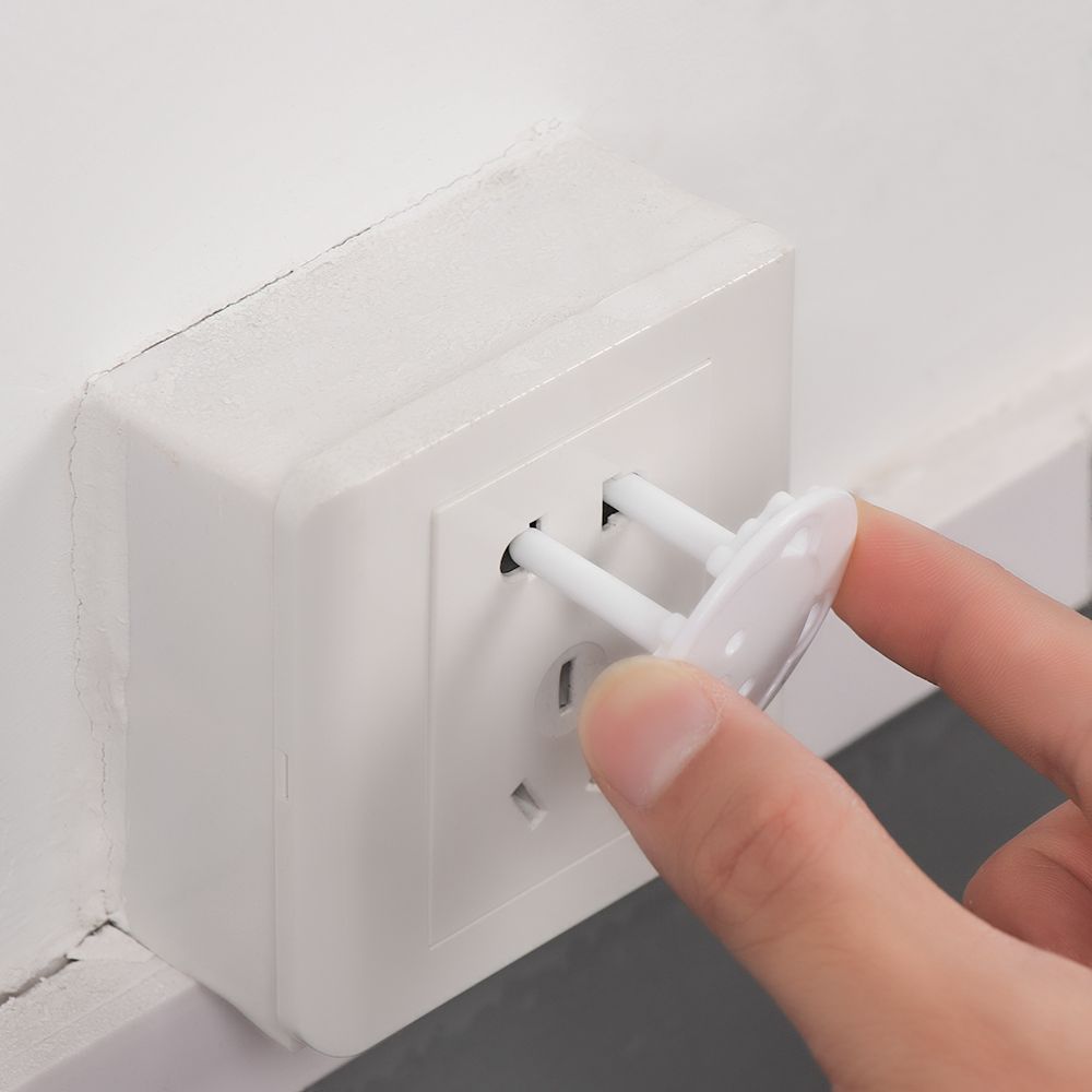 10Pcs Plastic Power Socket Plug Protector Cover Anti-Electric Outlet Guard European Standard Electric Protection Security Locks