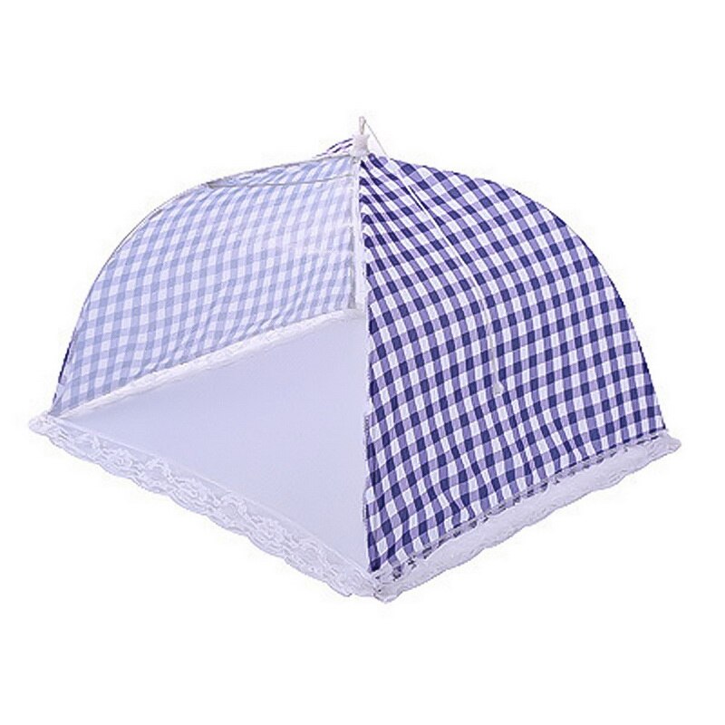 Parapluie hygiène grille Style Anti mouche moustique nourriture plat couverture BBQ pique-nique ustensiles de cuisine cuisine plié maille couverture alimentaire: blue