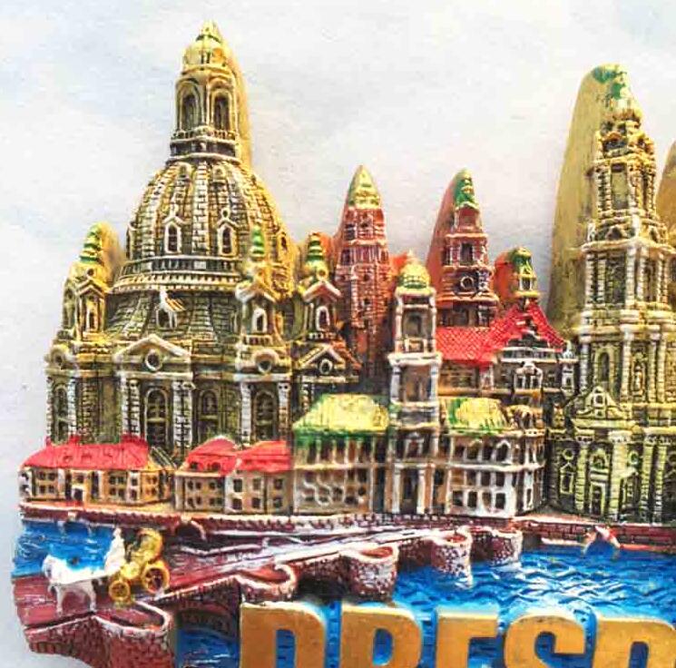 Dresden Germany Tourist Travel Souvenir 3D Rubber Fridge Magnet