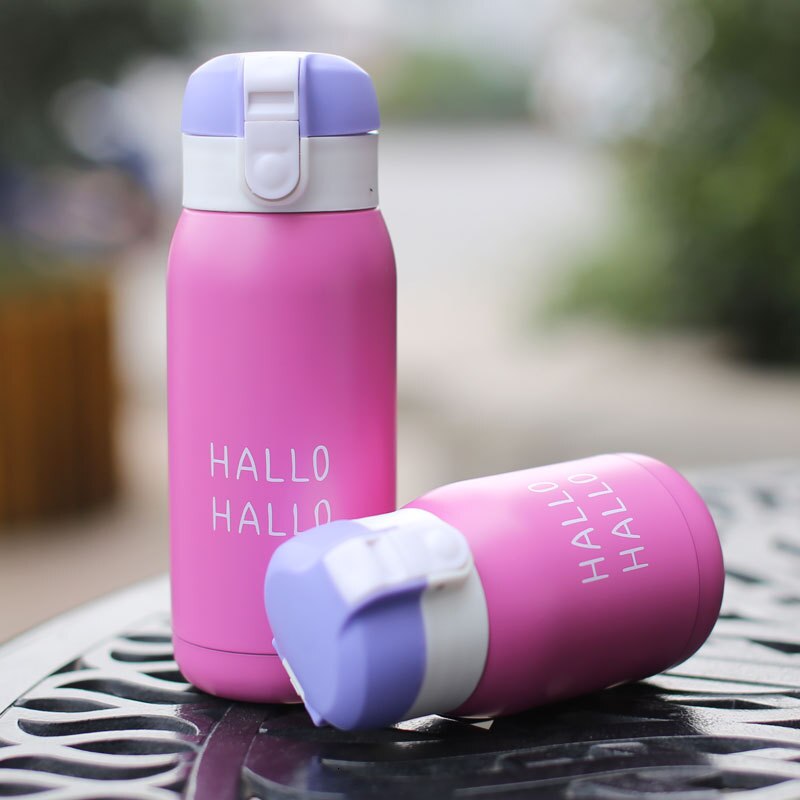 XINCHEN botella térmica creativa al aire libre portátil 200ml revestimiento de acero inoxidable adecuado para estudiantes niños frascos de vacío: E