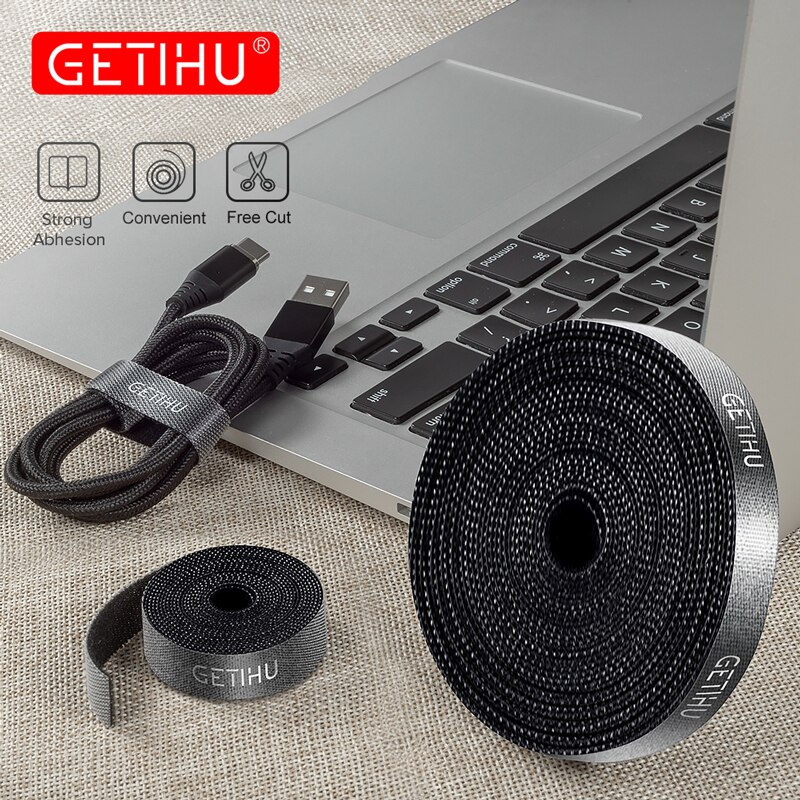 GETIHU 5m Cable Organizer Micro USB Type C Wire Winder Earphone Holder Management Cord Clip Protector For iPhone X Xiaomi Huawei