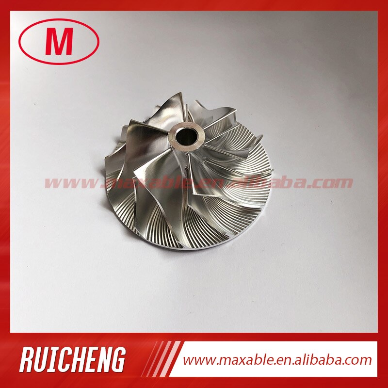 GT35 forward 38.20/55.50mm 6+6 blades turbocharger milling/aluminum 2618/billet compressor wheel