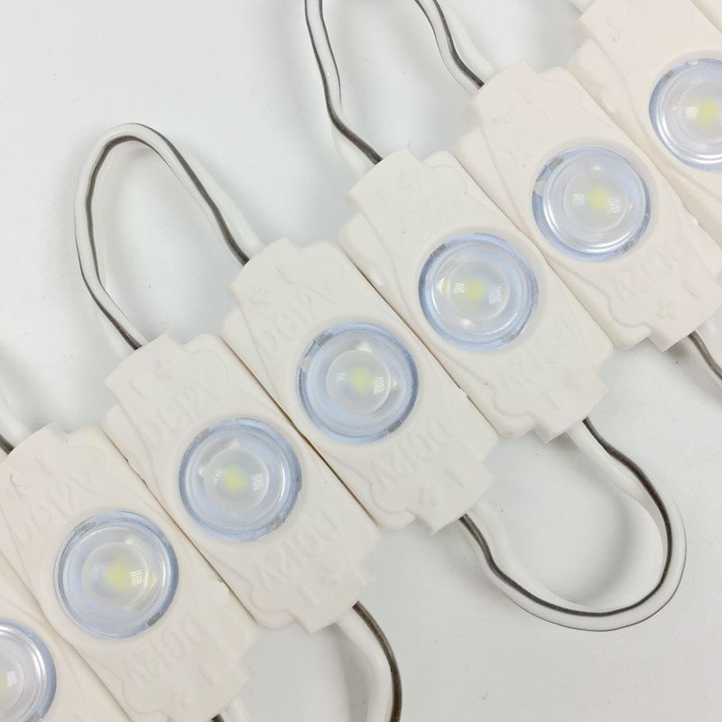100pcs 0.5W high power slim Mini led module side light led lamp 1 led injection modules wit lens super bright outside backlight
