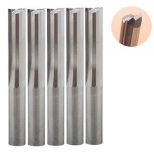 5 stks/partij 6*32mm Twee Fluiten Straight router bits voor hout CNC Rechte Graveerfrezen Carbide Endmills Cutting mil