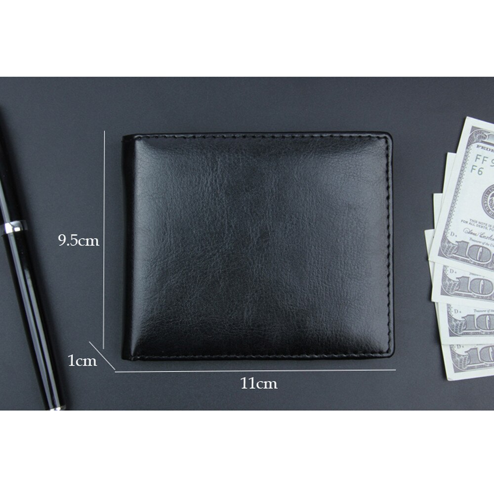 Pu Lederen Portefeuilles Solid Mannen Lederen Portemonnee Korte Business Purse Voor Man Id Credit Kaarthouder zakken