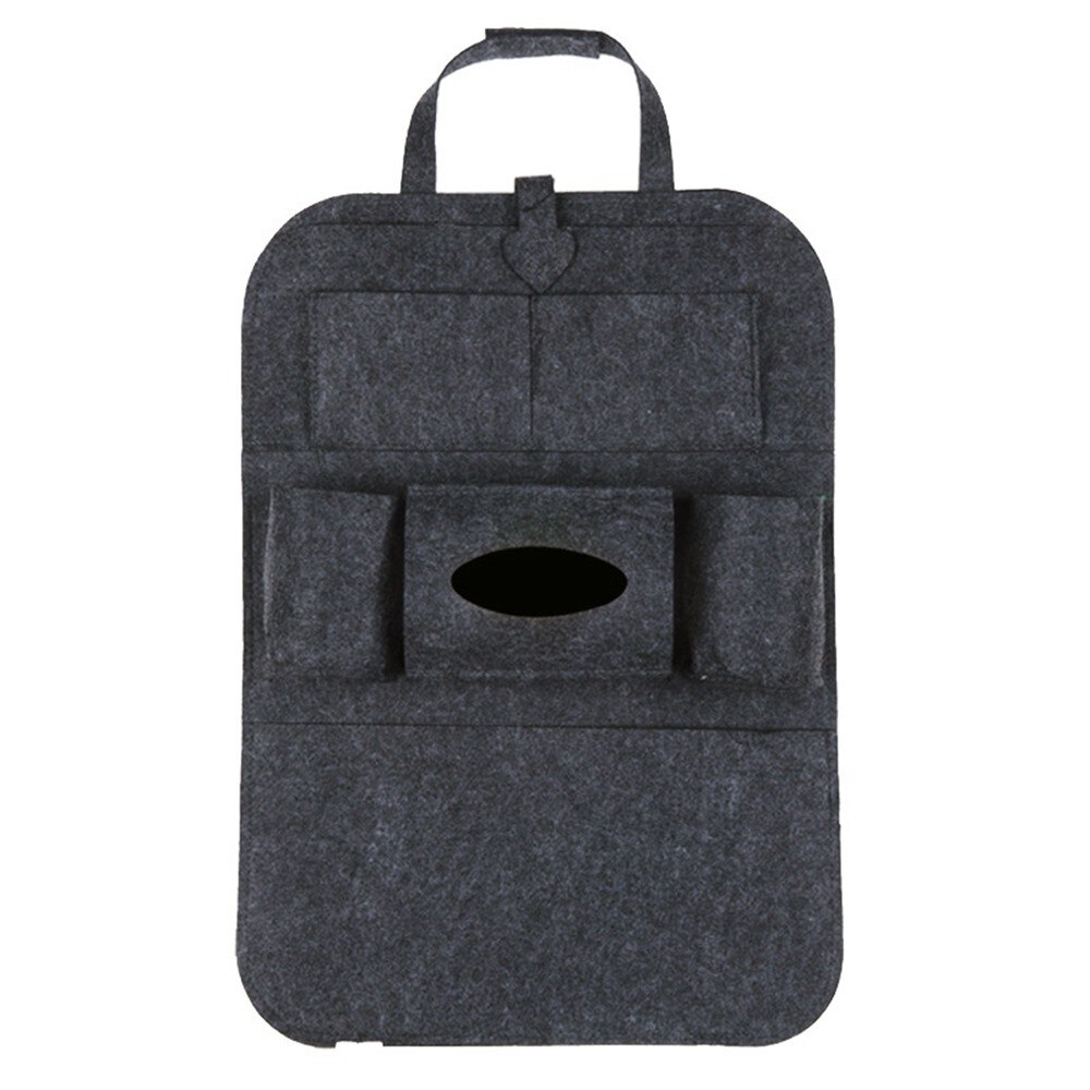 Multifunctionele Organizer Autostoel Autostoel Opknoping Zakken Seat Bag Gehumaniseerd Opbergtas Vilt Covers Achterbank Zakken: Dark Gray