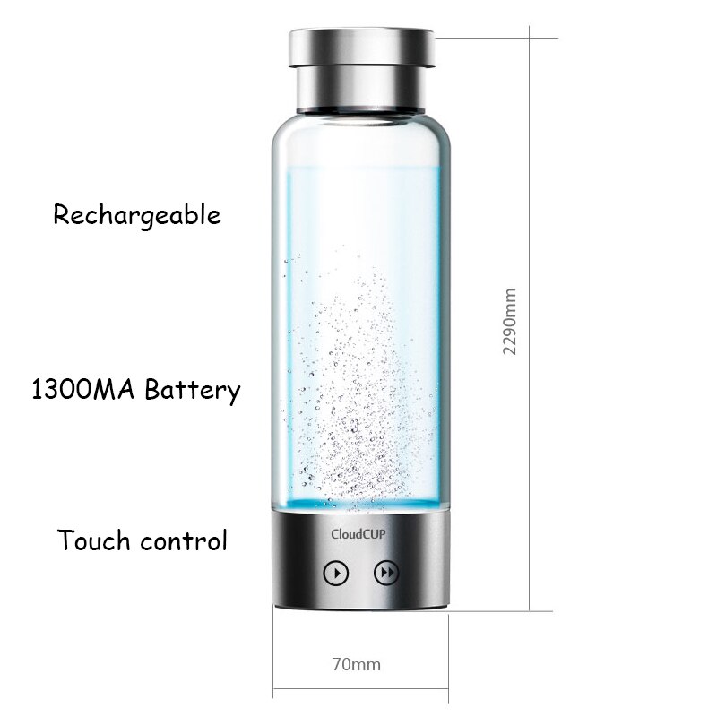 480ml Wasserstoff-Reiche Wasser Tasse Ionisator Maker/Generator ZWEI modi super antioxidantien ORP wasserstoff flasche