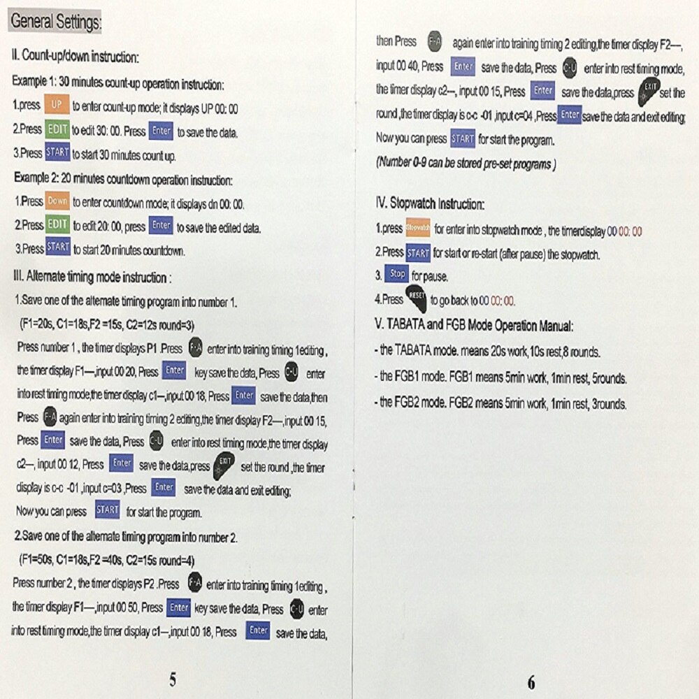 Remote Controller LED Interval Timer Countdown Clock