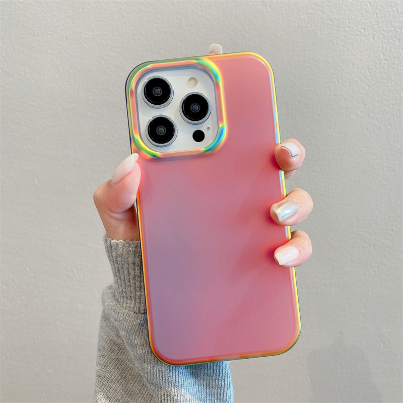 Coque de téléphone pare-chocs antichoc, couleur fluorescente, mat, éblouissante, pour iPhone 15 12 13 16 Pro Max 14 Plus, housse de Protection pour filles