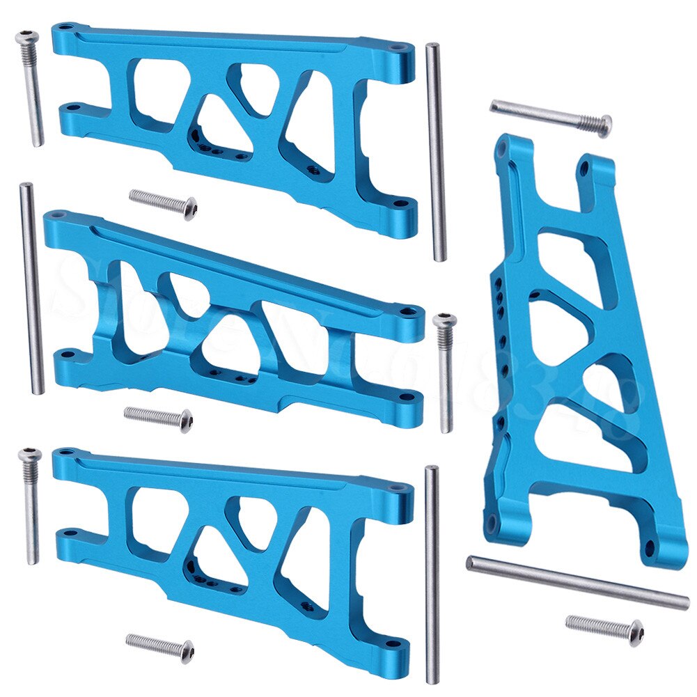 Voor & Achter Aluminium Draagarmen Vervanging van 3655x voor RC Traxxas 1/10 Slash 4x4 4WD Stampede 4x4 Rally XO-1 Optie: Blauw