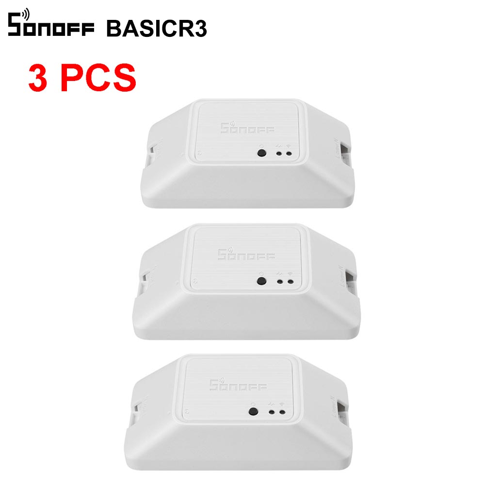Cheap 3PCS SONOFF BASICR3 Wifi Smart Switch DIY Module 10A Wireless Remote Control Timer Light Switch For Smart Home Automation: Default Title