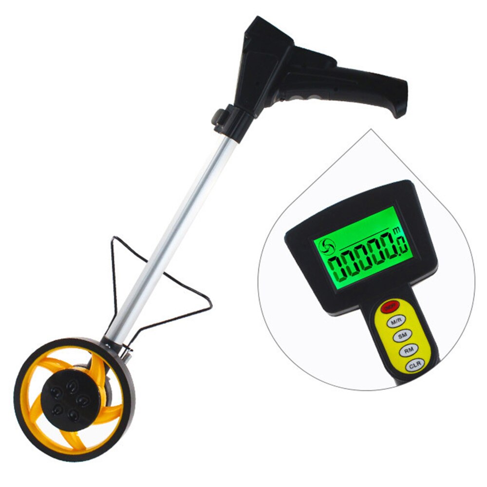 With Easy‑to‑use Digital Screen Tape Distance Rolling Gauge Roller Walk Feet Inch Switching Tool Portable Measuring Wheel