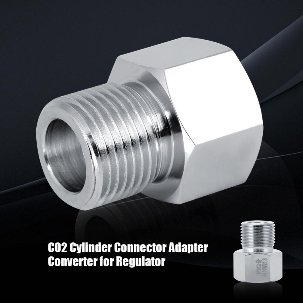 4 størrelser cylinder adapter stik konverter til akvarium  co2 regulator fisk tank udstyrcylinder stik regulatorer tilpasse