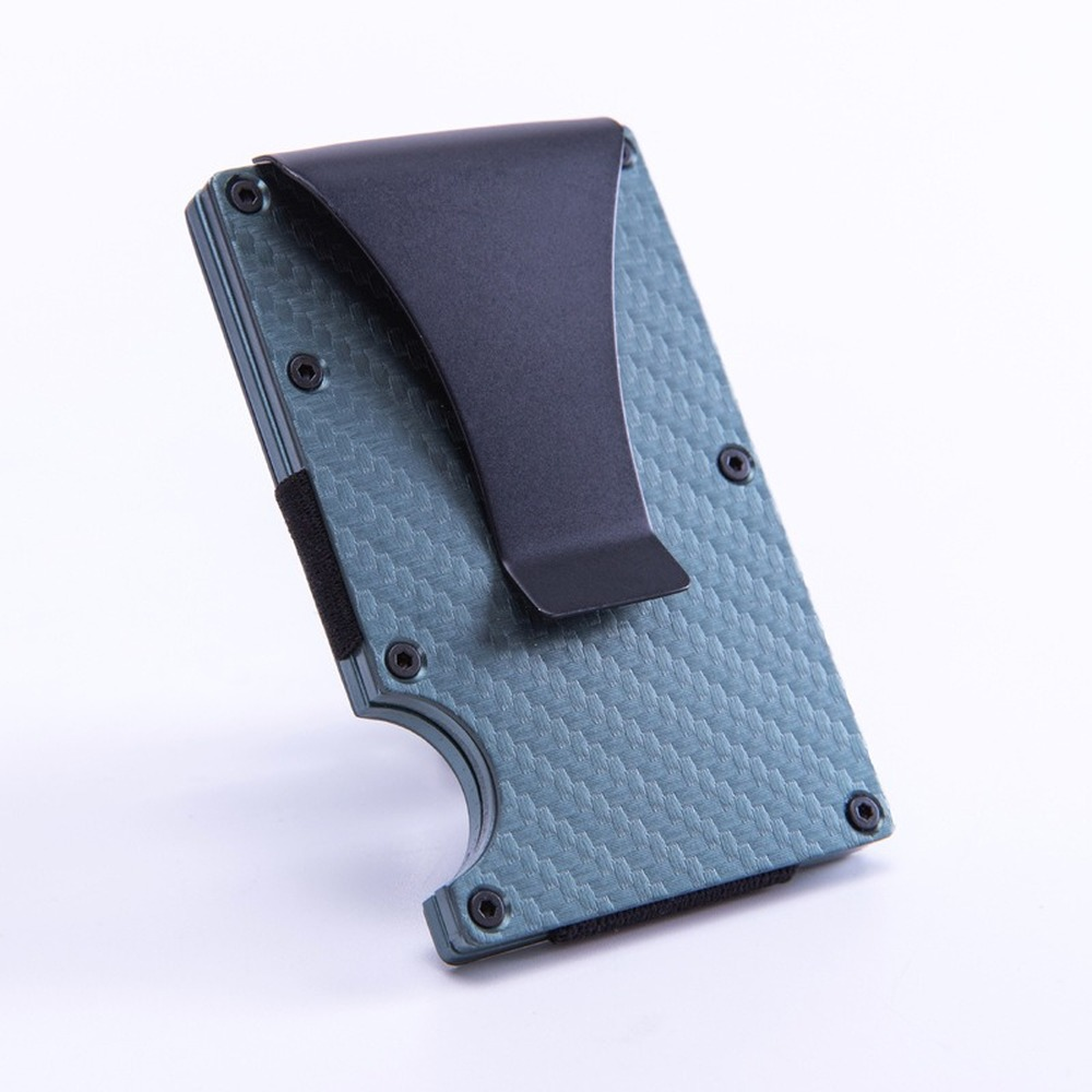 Men's Credit Card Holder Leather Bank Card Wallet: Gray