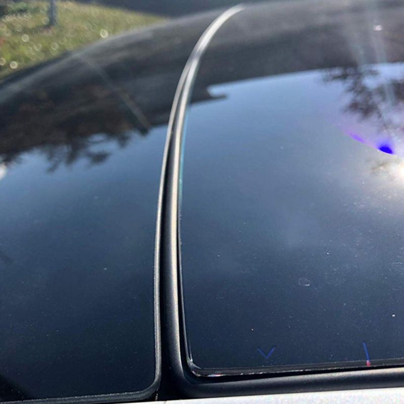 2.8M Car Windshield Roof Wind Guard Noise-reducing Seal Kit For Tesla Model 3