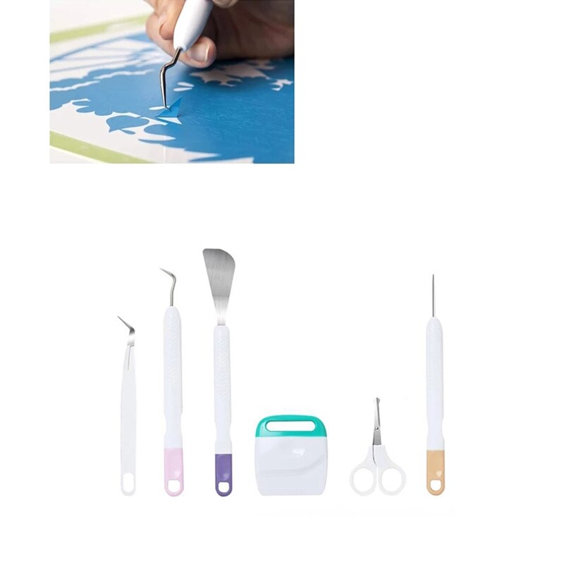 DIY Craft Vinyl Weeding Tools Set Cardstock Crafting Basic Tools Kit for Cricut Maker Silhouette/Oracal Vinyl