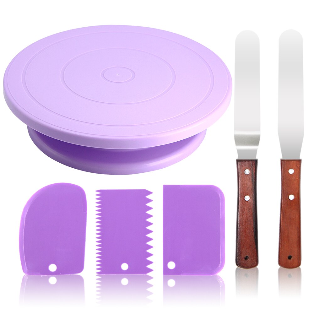 DIY Cake Decorating Bakery Tools Kit Cake Turntable Nozzle Set Pastry Tube Fondant Tool Kitchen Dessert Baking Supplies: Set6