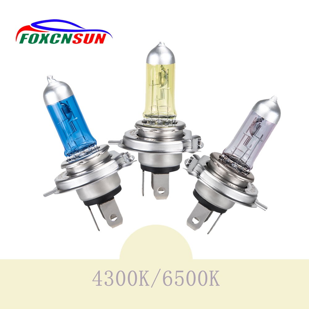 Bombillas halógenas H4 H7 para coche, faro delantero de 100W 55W 12V, Super brillante luz del coche, 1 Uds.