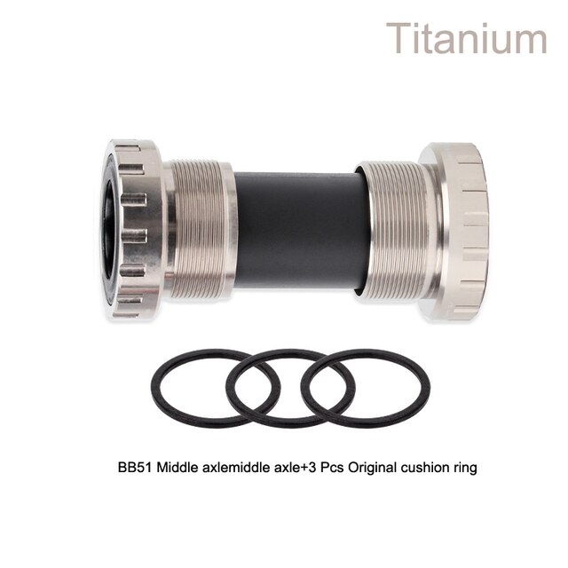 Fiets Trapas Aluminium Waterdichte Taper As Weg Mountainbike Draad Type Crankstel Lagers Fietsen As Onderdelen: Titanium