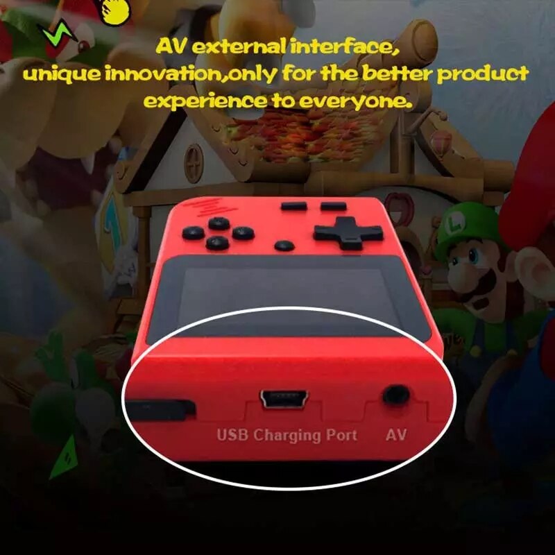 2021 nuovi giochi 400 integrati batteria da 1000mAh Console di gioco portatile Video retrò Gamepad 2 giocatori raddoppia lettore di giochi LCD da 3.0 pollici