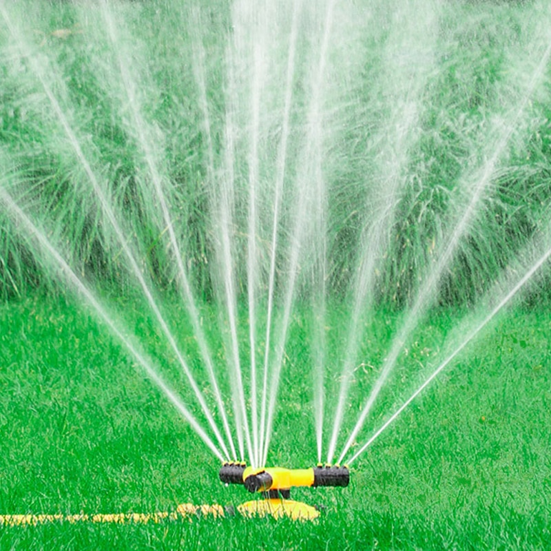 360 Degree Automatic Rotation Three-prong Sprinkler Irrigation Rotary Sprinkler Tandem Sprinkler Watering Device
