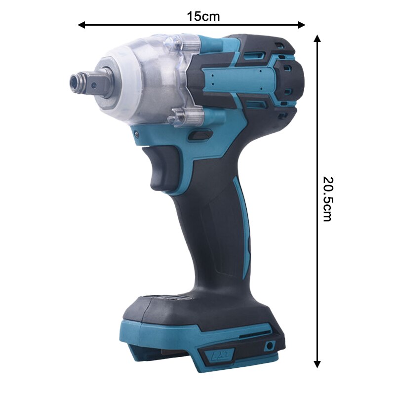 18V Borstelloze Elektrische Sleutel Impact Dopsleutel 520Nm Hand Boor Installatie 1/2 Dopsleutel Power Tool Voor Makita Batterij