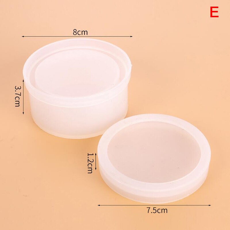 Collar hexagonal de silicona transparente para joyas, caja almacenamiento molde de fundición de resina herramientas de manualidades DIY, 1 ud.: E