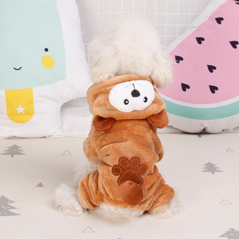 Ruskea karhu koiran vaatteet chihuahua lemmikkiasu pentu hupparit koiran takki takki pyjamat vaatteet ropa de cachorro lämmin puku