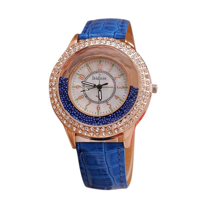 Runer Vrouwen Strass Horloge luxe Lederen vrouwen Horloges Vrouwen Jurk Horloge armband horloge vrouwen