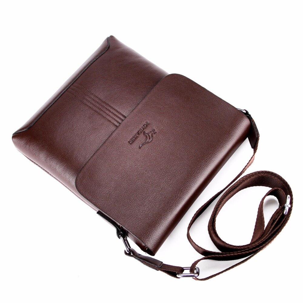 Famous Brand kangaroo PU Leather Men Messenger Bags Solid Men Shoulder Travel Bags Crossbody Men Handbags Casual Briefcase