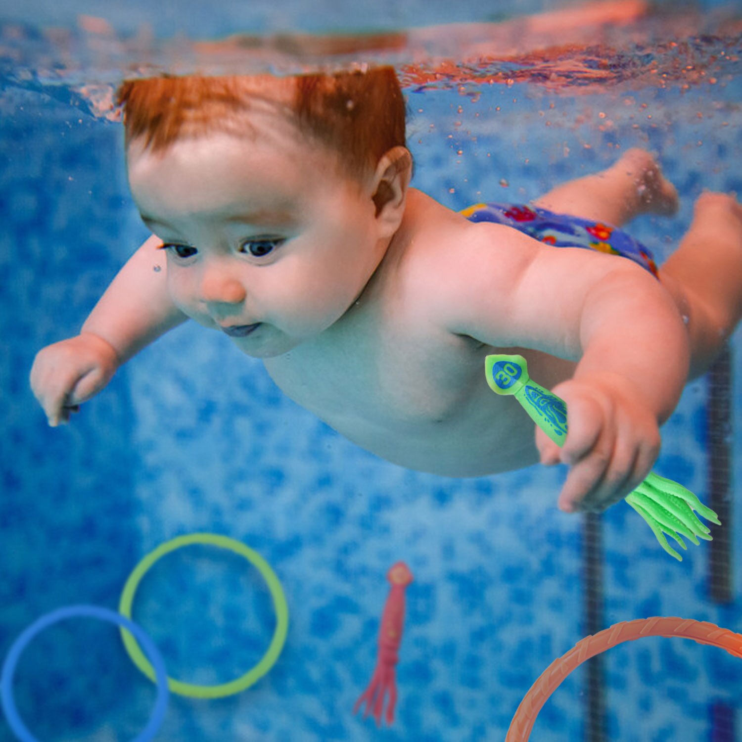 33pz giocattoli da immersione per bambini divertenti impostato giochi d&#39;acqua subacquea con custodia per ragazzi ragazze giochi estivi piscina festa